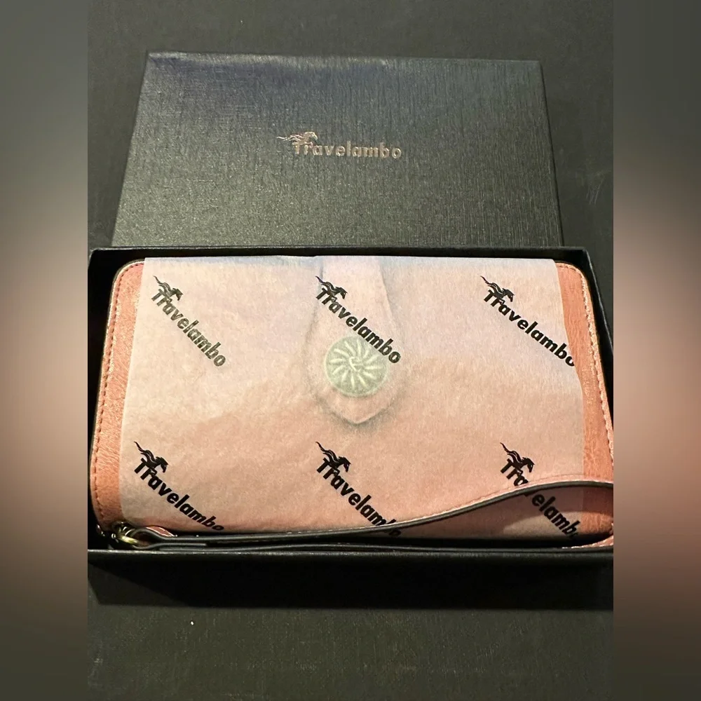 Travelambo Women's pink leather Wallet - Picture 6 of 6